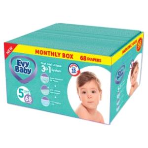 EVY BABY pelene box 3u1 sistem 5 junior 68kom