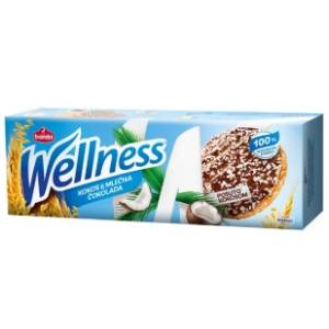 Keks WELLNESS preliven kokosom 165g