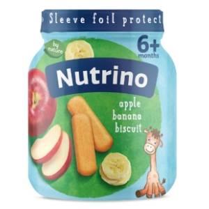 NUTRINO kašica jabuka, banana i keks 125g