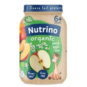 NUTRINO Organic kašica breskva jabuka pirinač 190g