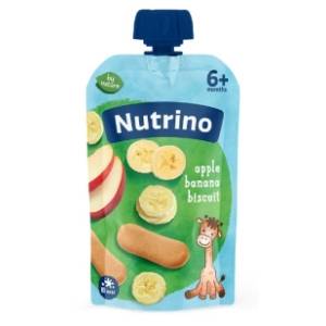 NUTRINO voćni pire jabuka banana keks 100g