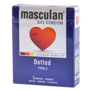 Prezervativ MASCULAN tip2 dotted 3kom
