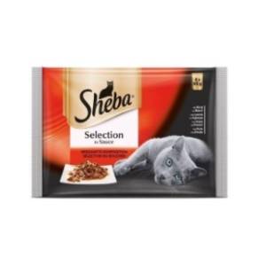 SHEBA hrana za mačke mesni mix 4x85g