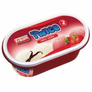 Sladoled Twice vanila jagoda 495g