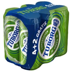 TUBORG Green 500ml 4+2 gratis