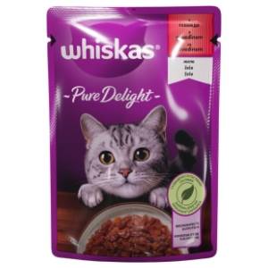 WHISKAS Pure delight adult hrana za mačke govedina 85g