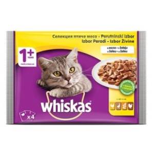 WHISKAS Senior izbor živine u želeu 4x100g