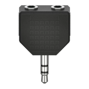 HAMA adapter 3.5mm (m) na 2x3.5mm (ž) crni