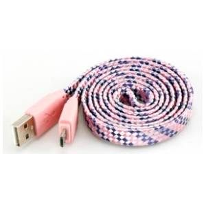 S BOX konverter kabl USB na Micro USB-B (m/m) 1m roze