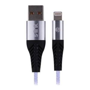 S-LINK konverter kabl USB-A na Lightning (m/m) 1m srebrni