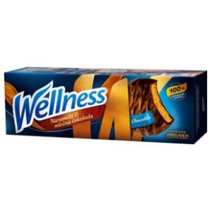 WELLNESS keks karamela mlečna čokolada 185g