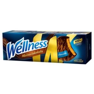 WELLNESS keks ovsene pahuljice čoko preliv 185g