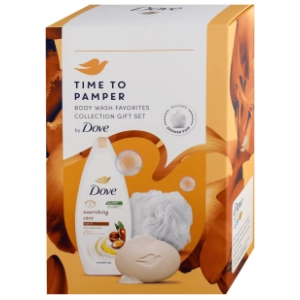DOVE set Time to pamper (gel za tuširanje + sapun + pufna)