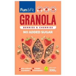 FUN & FIT granola crveno voće 330g