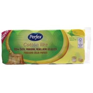 Toalet papir PERFEX cotton like prirodna boja 3sloja 10kom