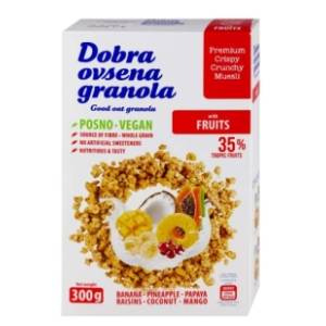 DOBRA ovsena granola tropsko voće 300g