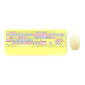 GEEZER set bežični miš i tastatura WL Retro žuti