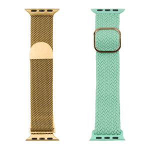 JUST IN CASE 2u1 38-41mm Gold-Green narukvica za pametni sat