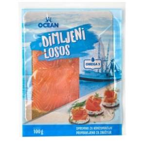 OCEAN dimljeni losos slajs 100g