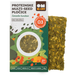 OM MADE proteinske multi seed pločice bez brašna bundeva 108g