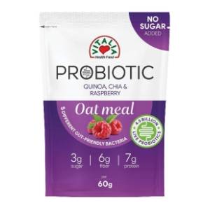 VITALIA Probiotic ovsena kaša kinoa malina čia 60g