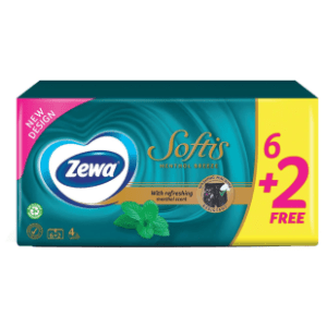 Papirne maramice ZEWA softis sa mentolom 4sloja 6+2 gratis