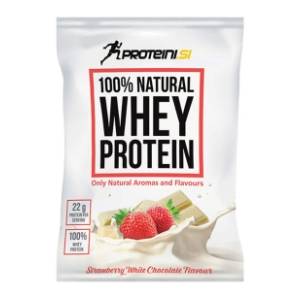 PROTEINI.SI whey protein jagoda bela čokolada 30g