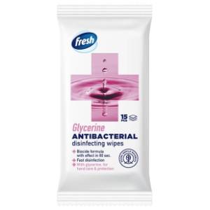 Vlažne maramice FRESH antibakterijske glicerin 15kom