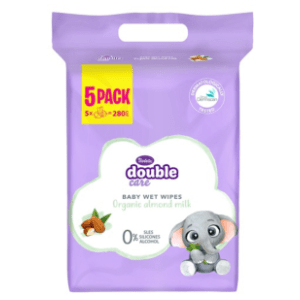 Vlažne maramice VIOLETA baby organic almond milk 5x56kom