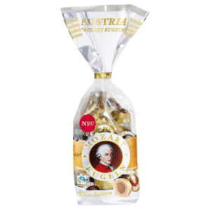 Bombonjere Mozart kugle kesa bela čokolada 231g