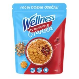 WELLNESS granola brusnica 330g