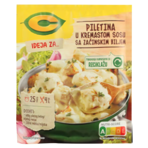 Dodatak C piletina u kremastom sosu sa začinskim biljem 35g