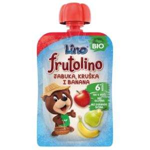 Kašica LINO Frutolino jabuka kruška banana bio 100g