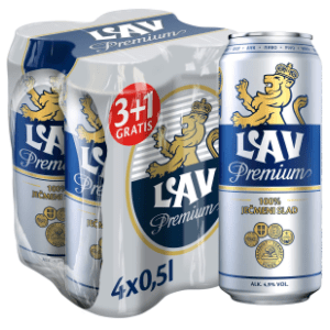 Pivo LAV Premium 0,5l 3+1 gratis