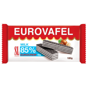 Napolitanke SWISSLION Eurokrem milk 85% fila 180g