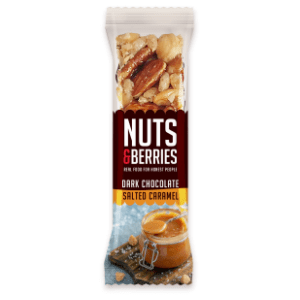 NUTS & BERRIES Dark chocolate sour salted caramel 40g