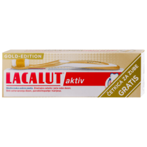 Pasta LACALUT Aktiv 75ml + Gold četkica za zube gratis