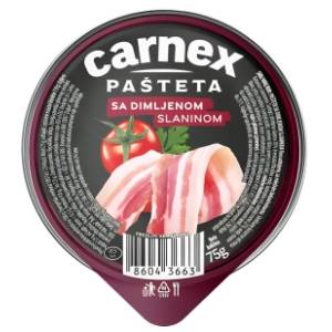 CARNEX pašteta sa dimljenom slaninom 75g