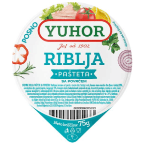 YUHOR Riblja pašteta sa povrćem 75g