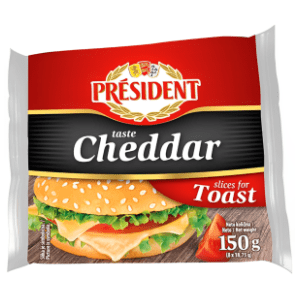 Sir topljeni PRESIDENT Cheddar listići 150g