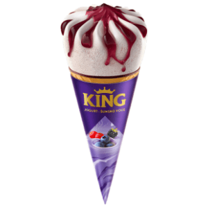 Sladoled KING jogurt i šumsko voće kornet 167ml