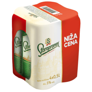 STAROPRAMEN pivo limenka 4x0,5l