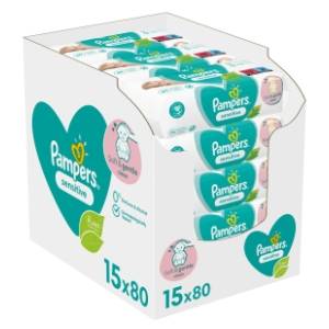 Vlažne maramice PAMPERS Sensitive 15x80kom