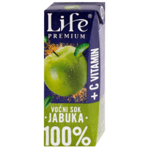 Voćni sok NECTAR Life premium jabuka sa vitaminom C 200ml