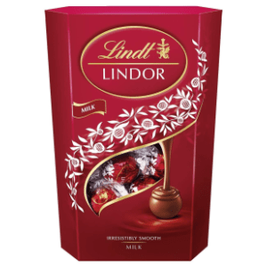 Bombonjera LINDT milk cornet 337g
