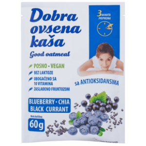DOBRA ovsena kaša borovnica čia crna ribizla 60g
