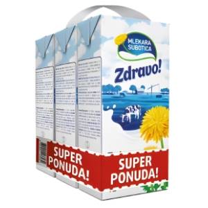Dugotrajno mleko MLEKARA SUBOTICA Zdravo 2%mm 3x1l