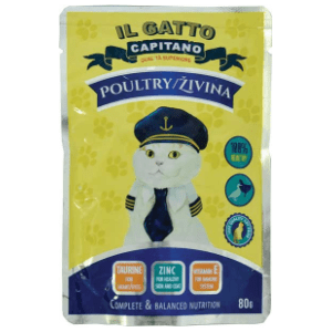 Hrana za mačke IL GATTO CAPITANO živina džigerica 80g