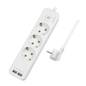 LOGILINK produžni kabl 3 mesta, 2 USB-a, prekidač 1,5m (4782)