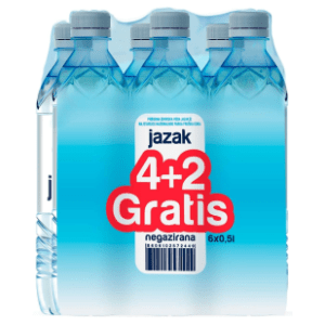Negazirana voda JAZAK 500ml 4+2 gratis